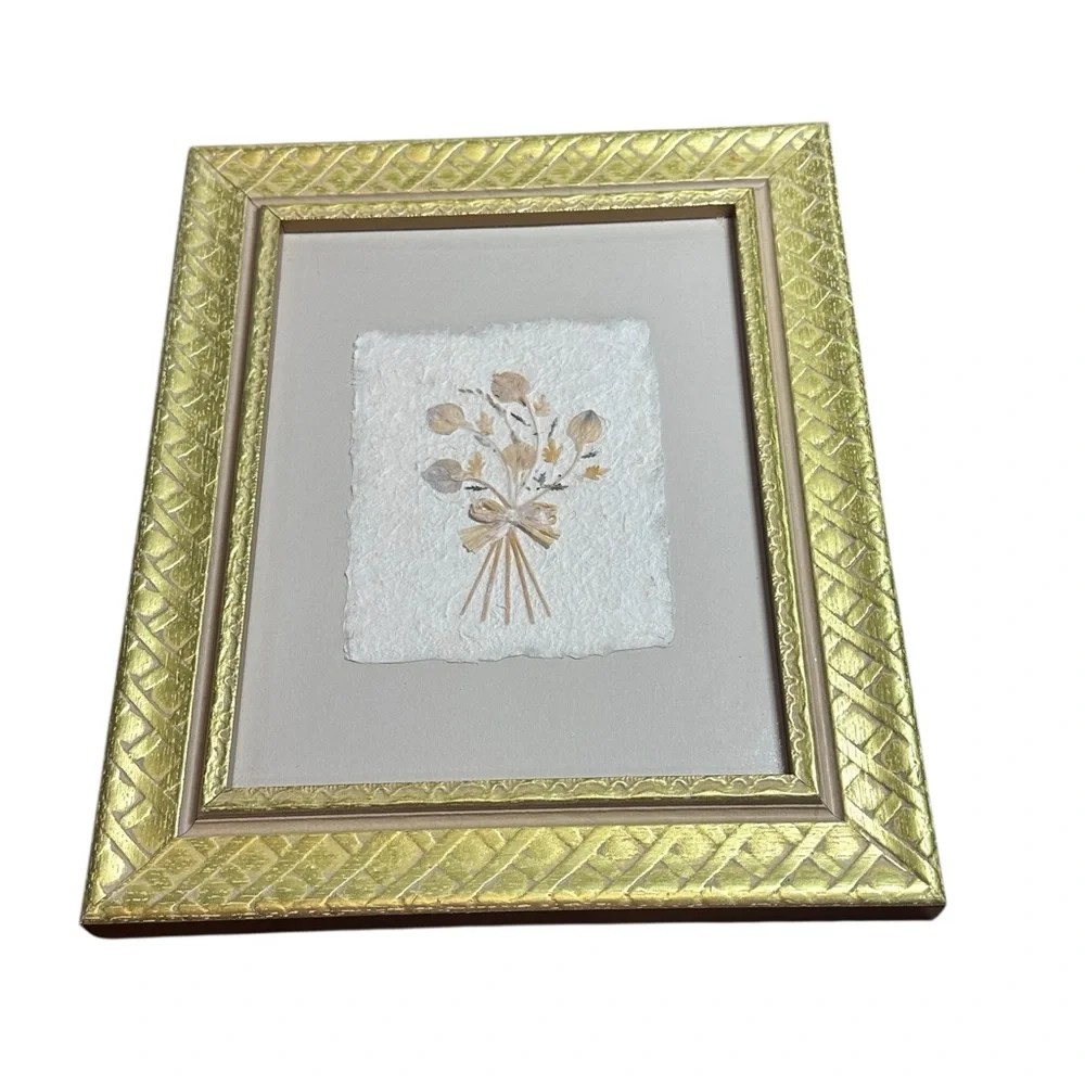 Vintage Pressed Botanical Art – Set of 2 |‎ Framed Floral Wall Decor